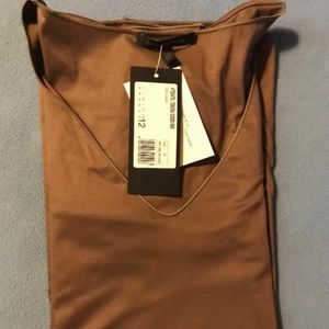 NWT Rare STRENESSE Brown V-Neck Top